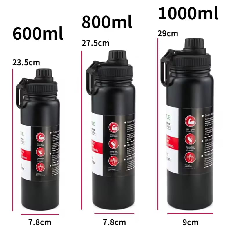 1000ML/800ML Outdoor Thermos Bottle Stainless Steel Water Bottle With Tea Filter Thermal Cup Leak-proof Vacuum Flasks