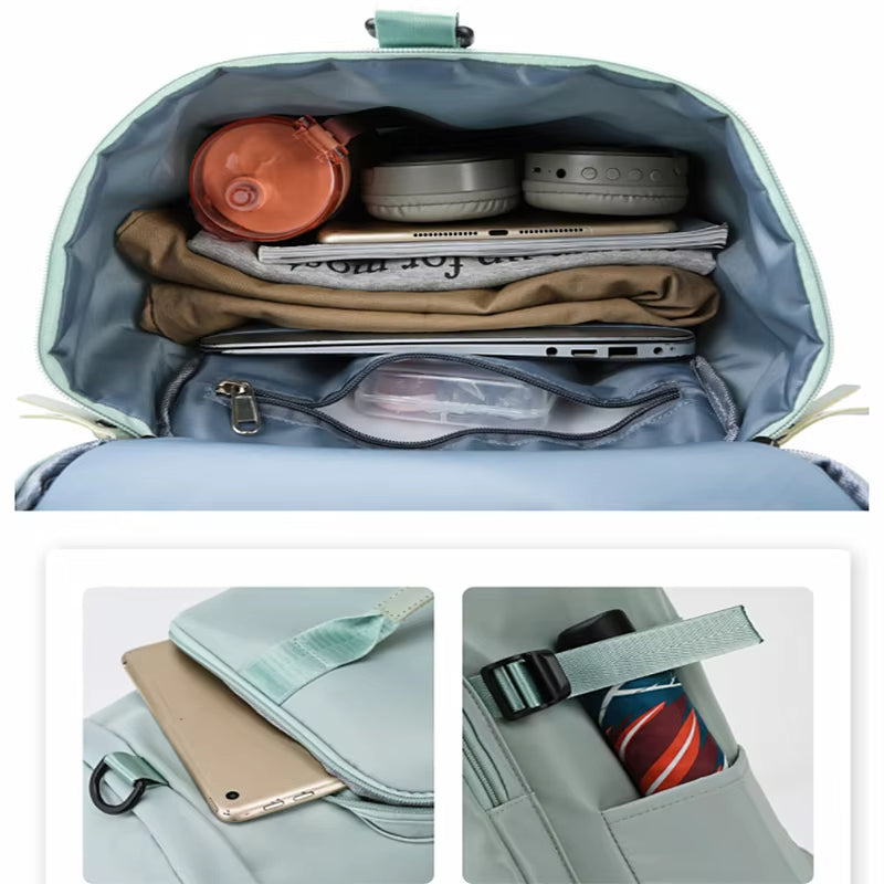 Large Sports / Travel Bag Water-Resistant College Bookbag With Shoes Compartment