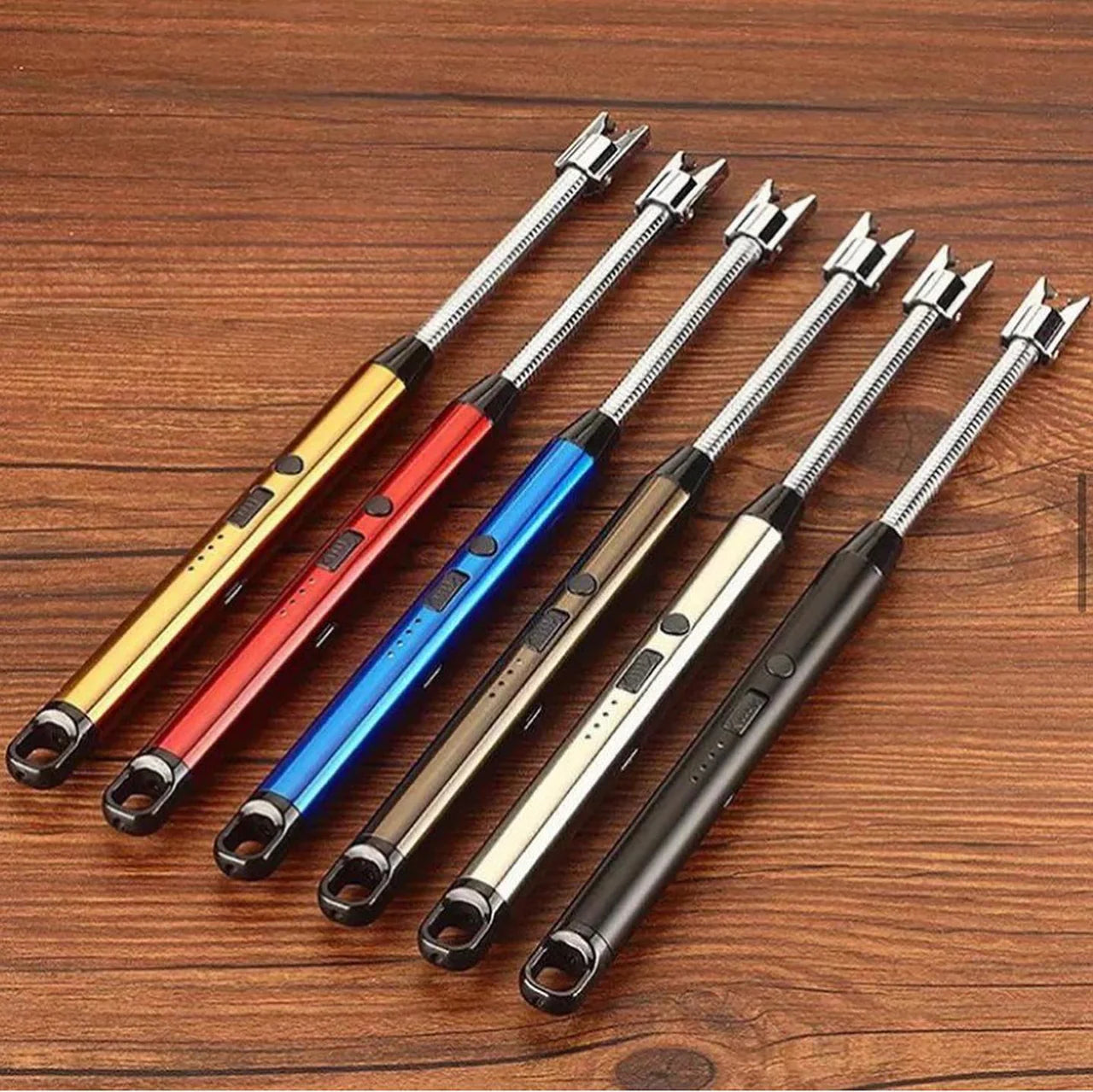Light Arc, Electric Lighter, USB Rechargeable Electric LED Display Stick Lighter with Long Flexible Neck Suitable for Kitchen, (Multiple Colors)