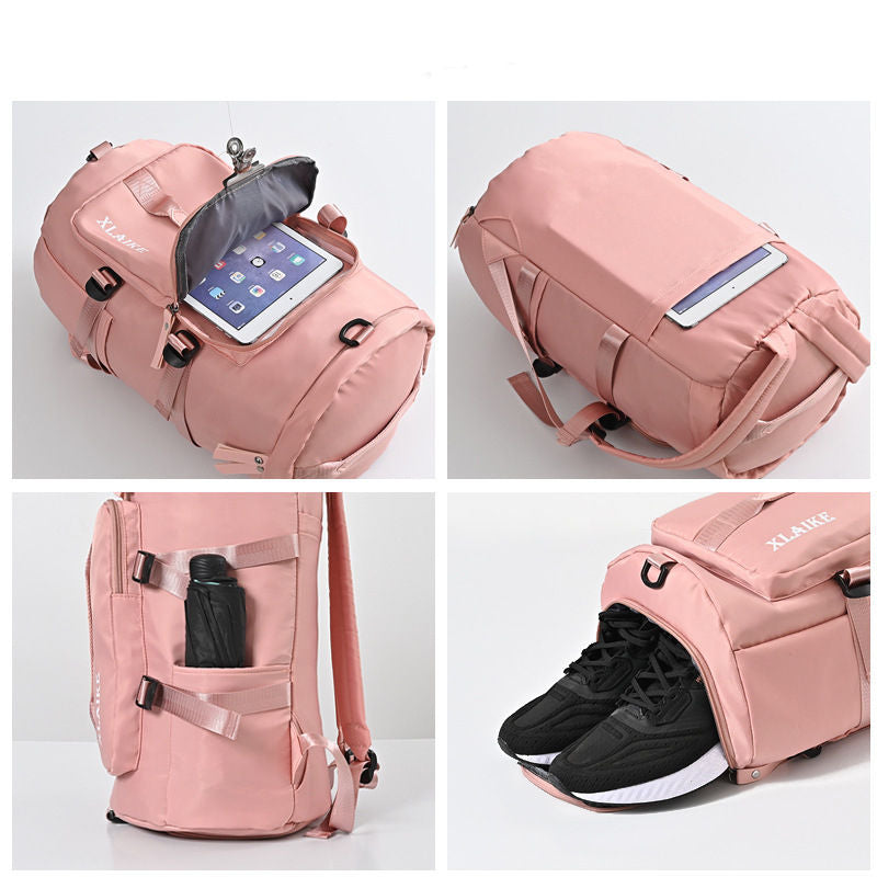 Large Sports / Travel Bag Water-Resistant College Bookbag With Shoes Compartment