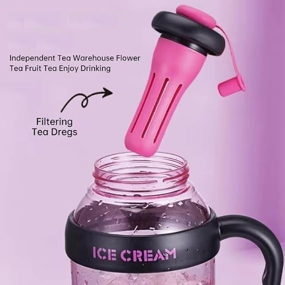 1300ml Colorful Ice Tumbler with Straw Large Capacity with Handle