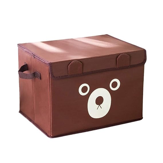 Panda Storage Box, Household Cute Cartoon Children'S Oxford Cloth Folding Storage Box, Toys, Clothes, Dust-Proof Cover Debris Storage