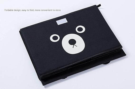 Panda Storage Box, Household Cute Cartoon Children'S Oxford Cloth Folding Storage Box, Toys, Clothes, Dust-Proof Cover Debris Storage