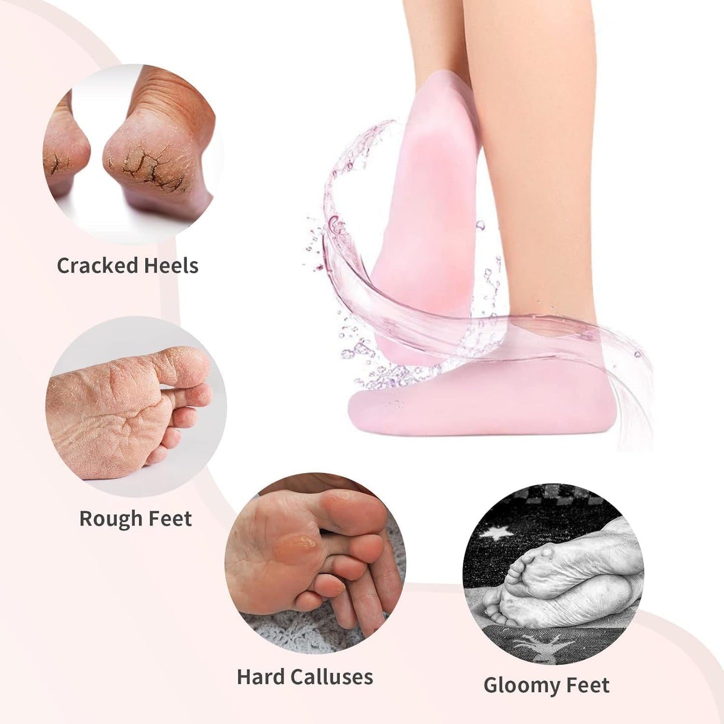 Silicone Moisturizing Soft Gel Gloves & Socks