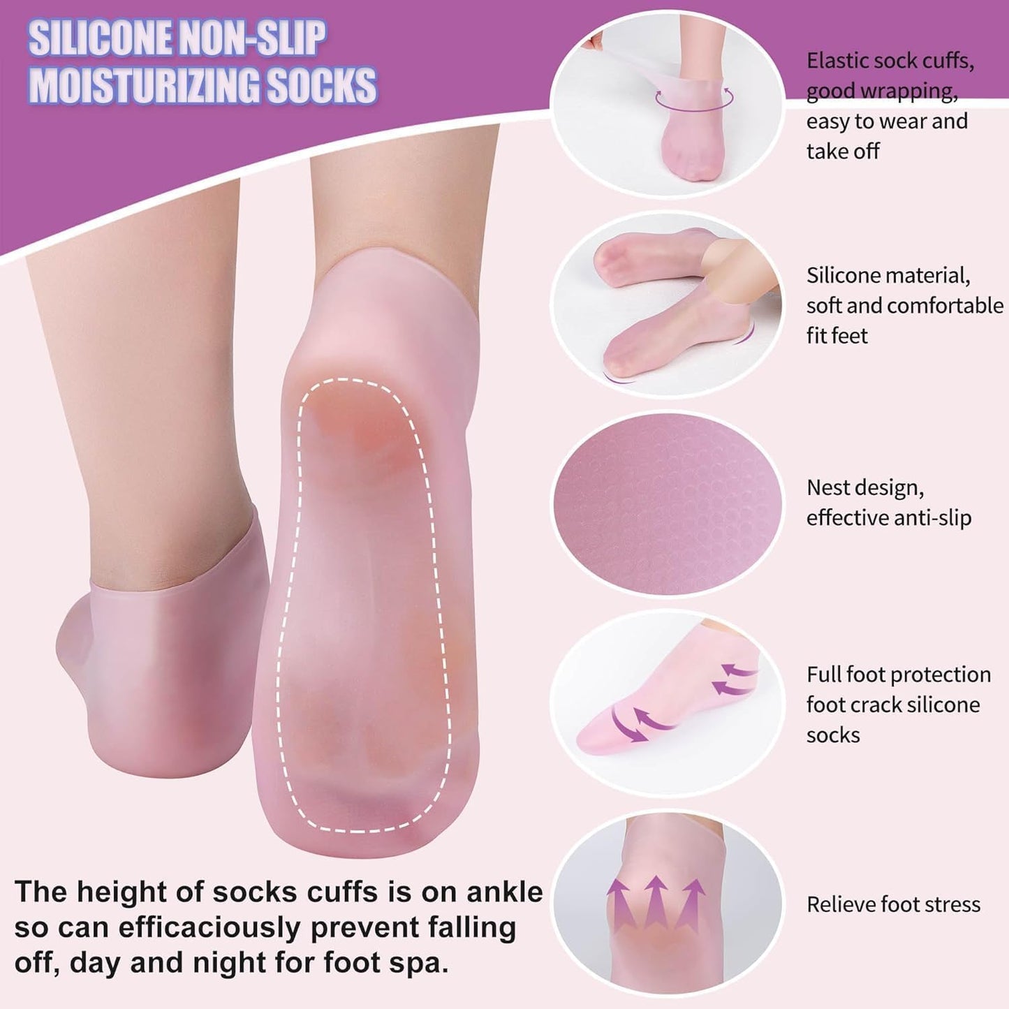 Silicone Moisturizing Soft Gel Gloves & Socks