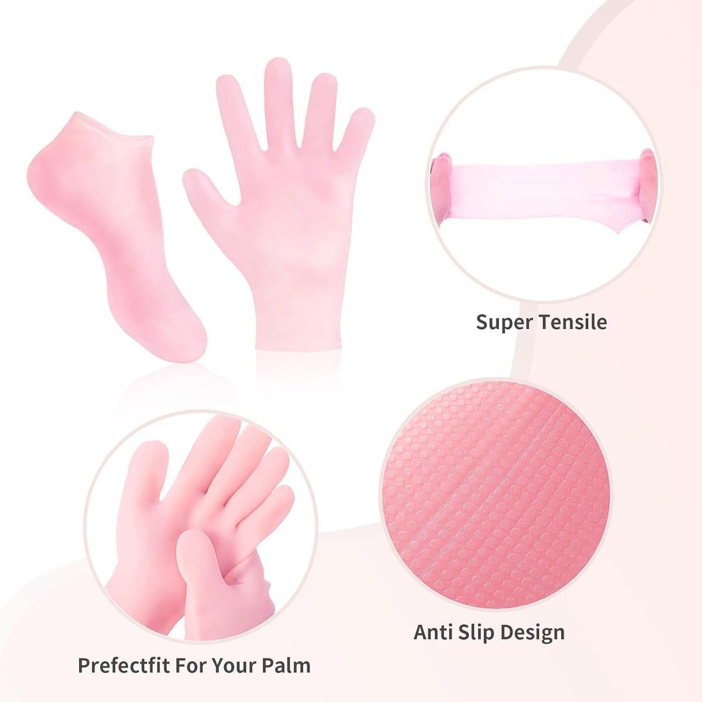 Silicone Moisturizing Soft Gel Gloves & Socks