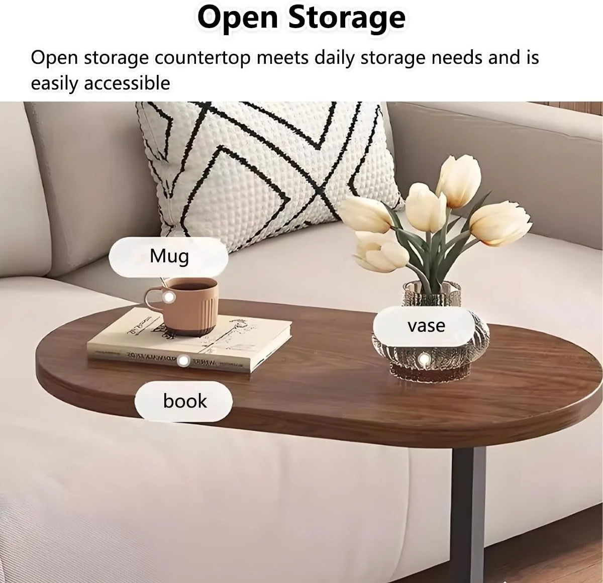 C Shape Side Table multipurpose laptop table