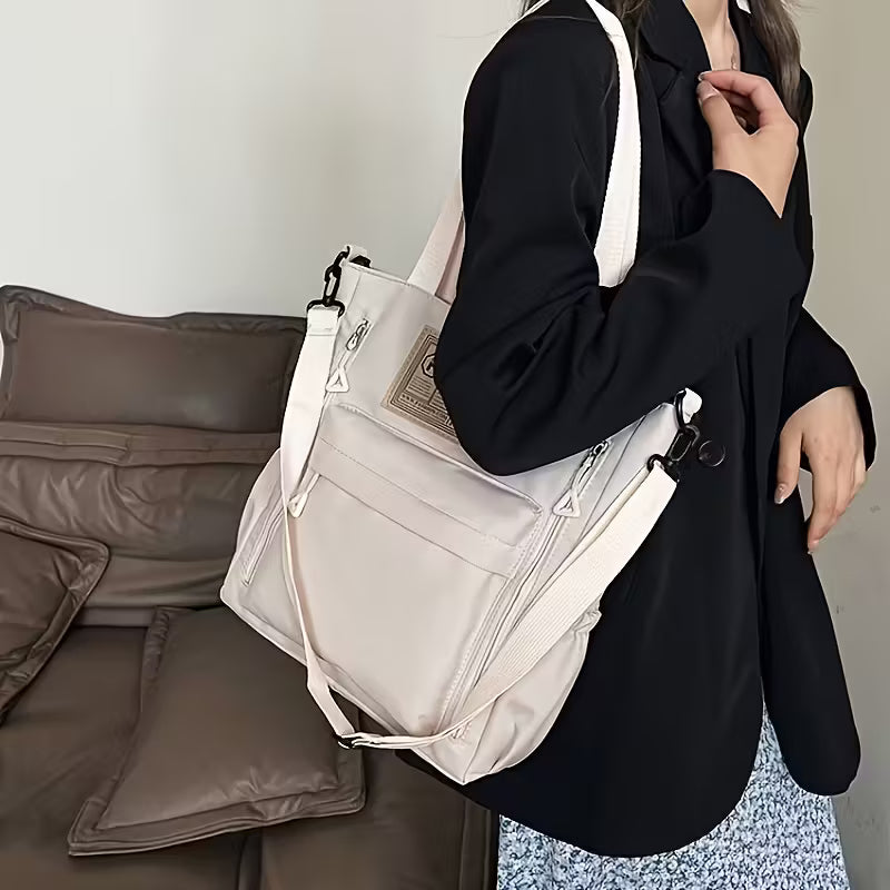 Women's Stylish Large Capacity Nylon Shoulder Bag - Casual Travel & School-college Bag