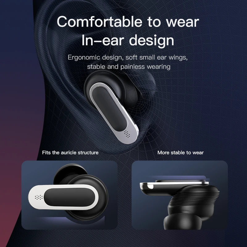 Smart LED airpods with Screen Display True Wireless Noise Cancelling