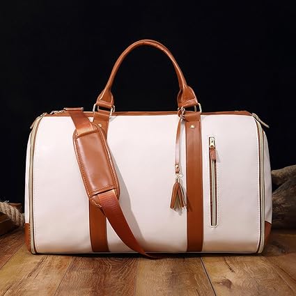 3 in 1 Hanging Suitcase Suit Weekender Travel Bag PU Leather Large Capacity Multifunctional