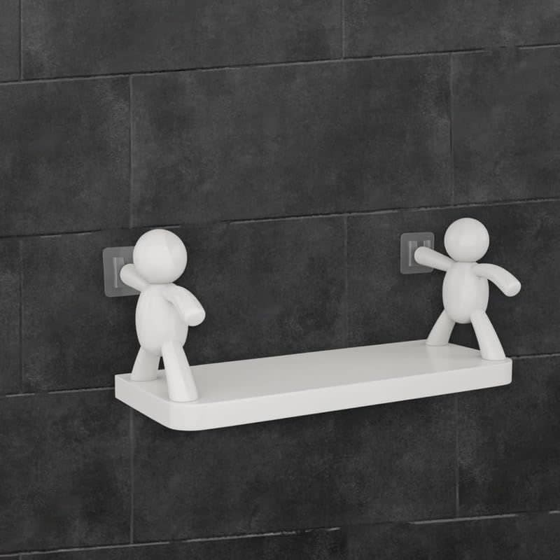 Wall Mounted bathroom shelf organizer Black & white