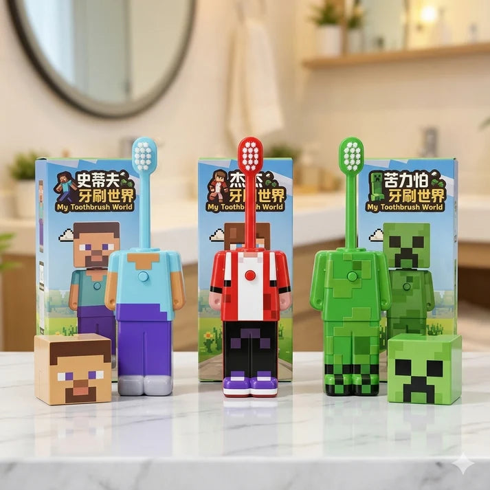 Kids Fun Character Toothbrushes Collection Zootopia, Minecraft & Tom and Jerry Kids Toothbrushes
