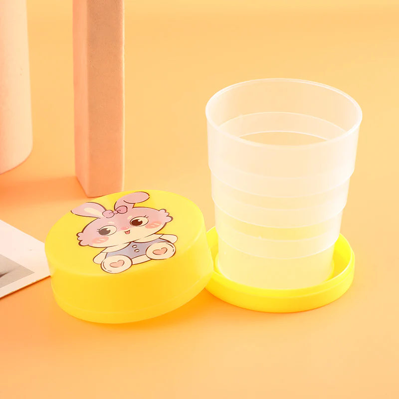 Portable folding collapsible magic cup folding glass Plastic Outdoor Travel Retractable Folding Cup Collapsible