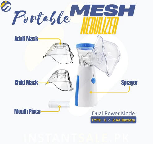 Portable mesh Nebulizer Machine USB Rechargeable Handheld inhaler for Adults