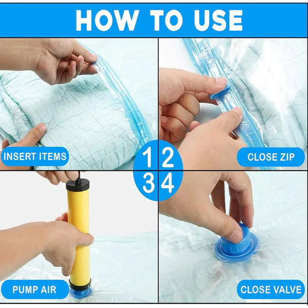 Vaccum storage sealed bags