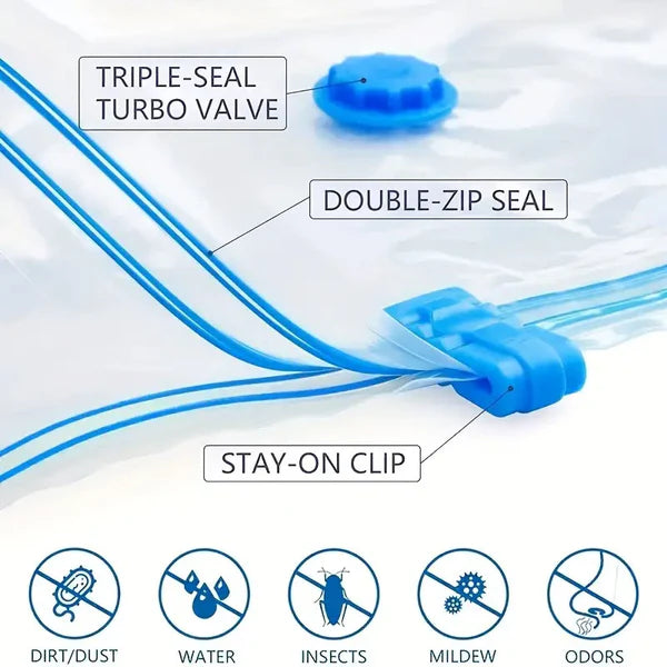 Vaccum storage sealed bags