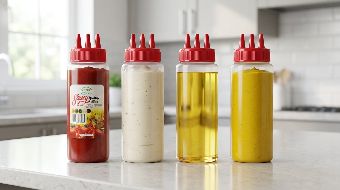 Triple Nozzle Ketchup Bottle 500ml