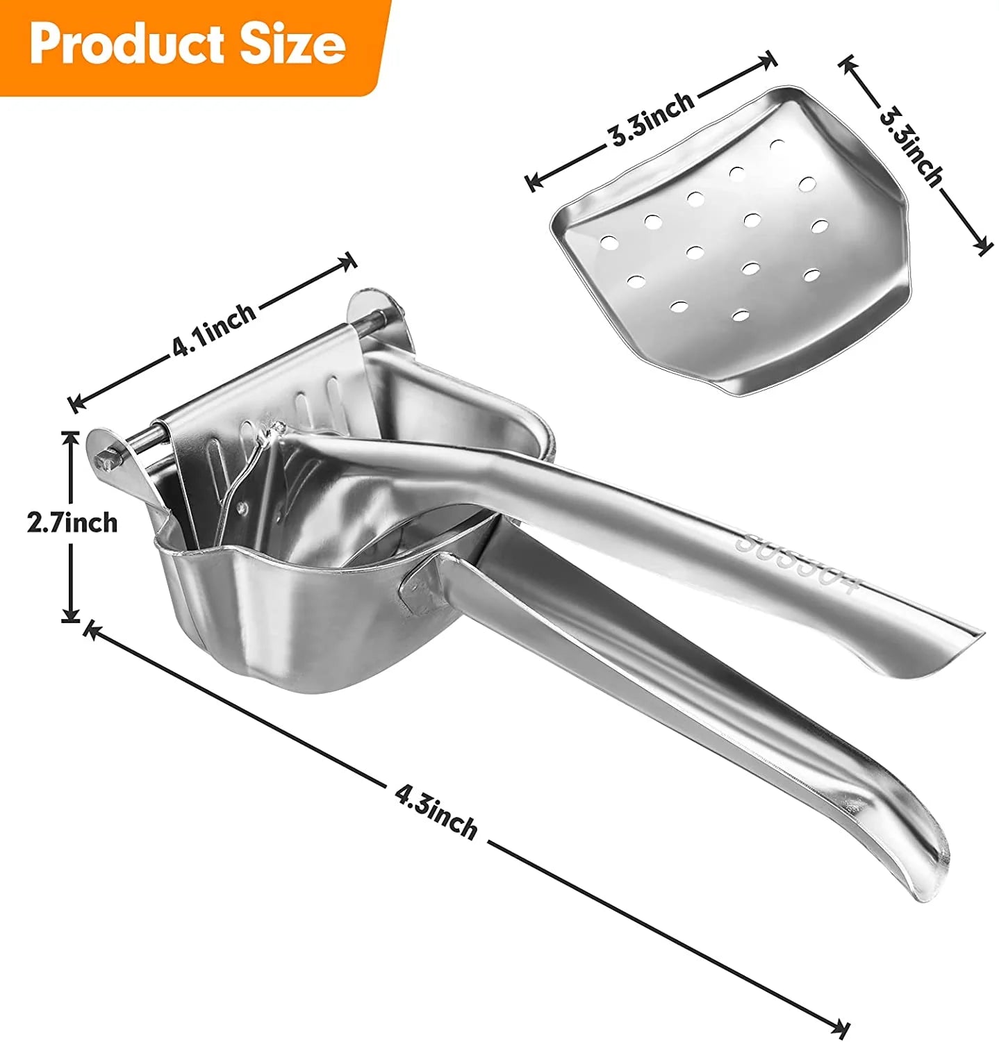 Stainless Steel Fruit Press, Stainless Steel Manual Juicer Fruit Hand Juicer, Heavy Duty Handheld Juice Extractor, Fruit Squeezer, Handheld Juicer, Fryer