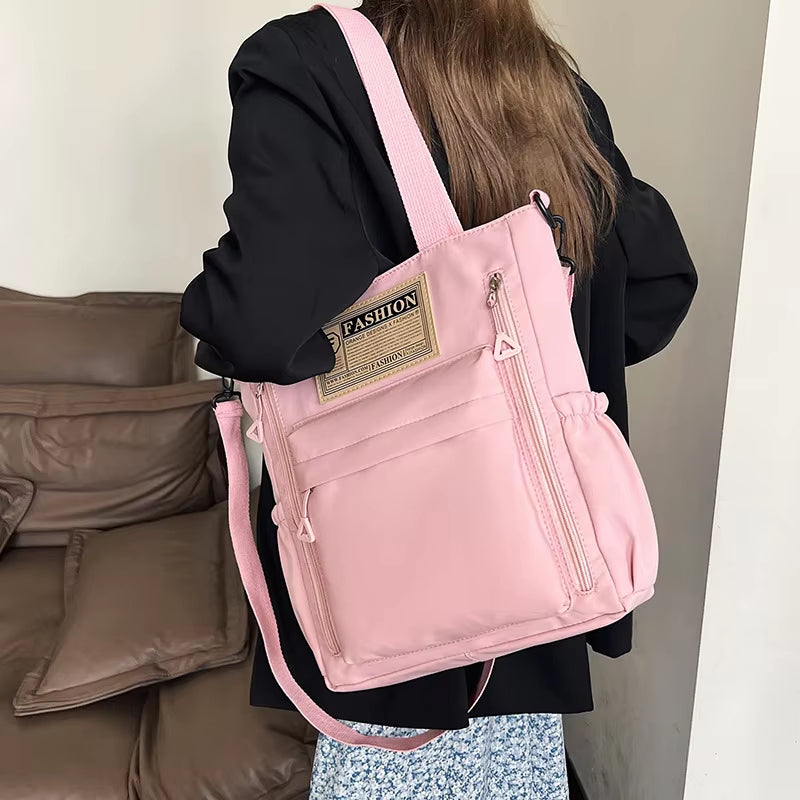 Women's Stylish Large Capacity Nylon Shoulder Bag - Casual Travel & School-college Bag