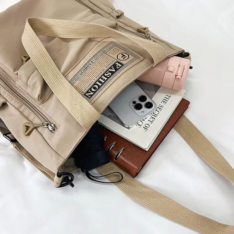 Women's Stylish Large Capacity Nylon Shoulder Bag - Casual Travel & School-college Bag