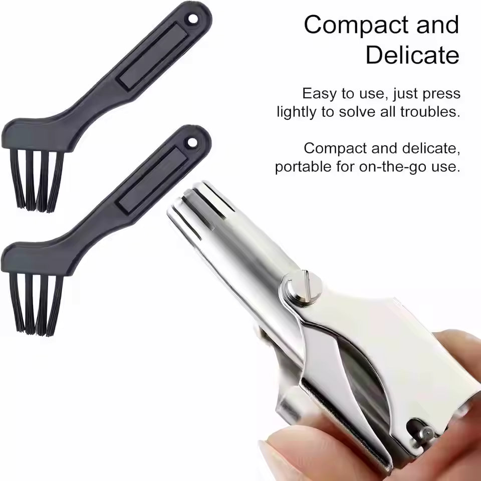 Nose Hair Trimmer - Stainless Steel - Manual Washable Portable