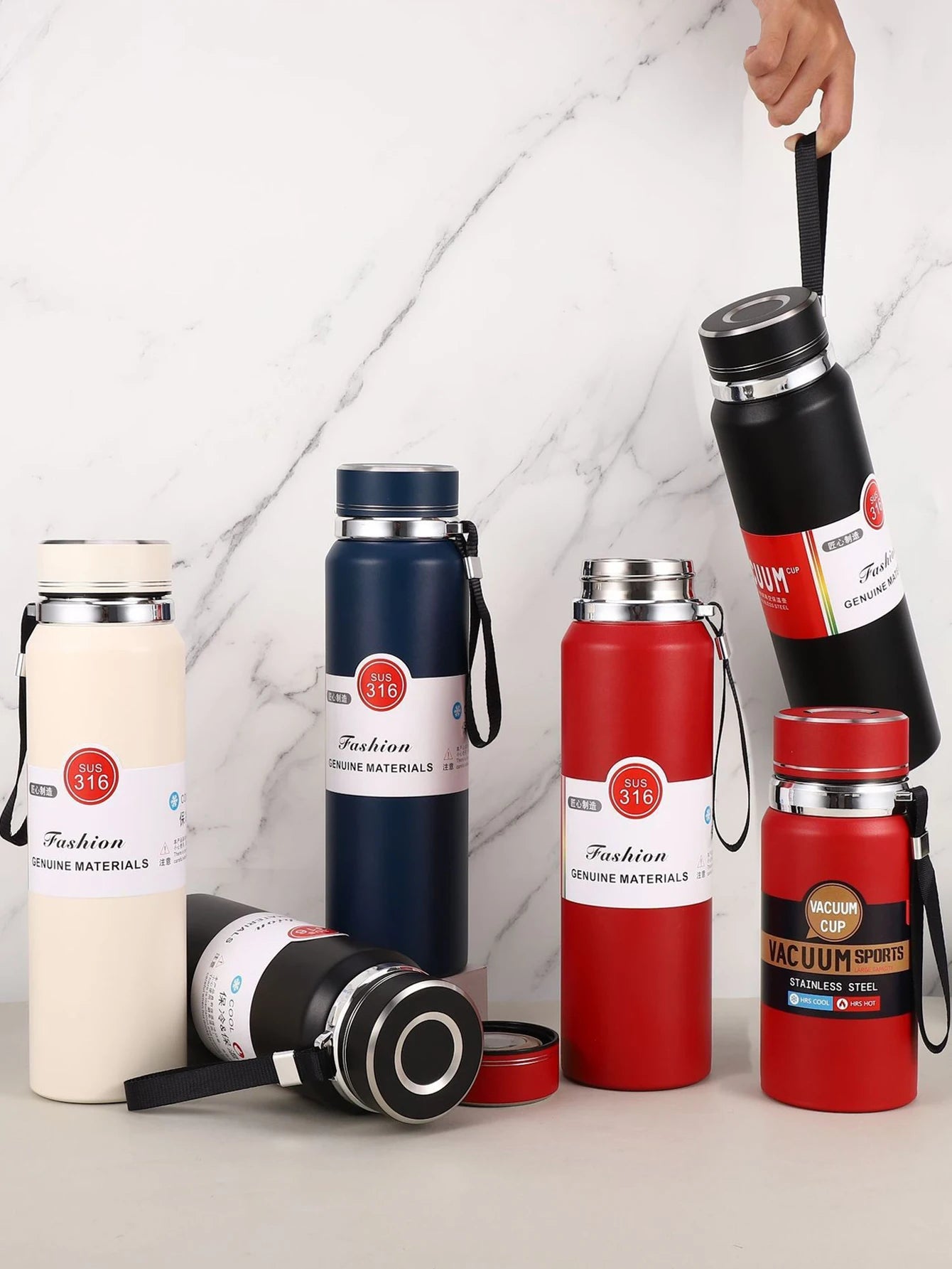 Hot or Cold for Hours 1000ml Insulated Stainless Steel Water Bottle for Outdoor Adventures