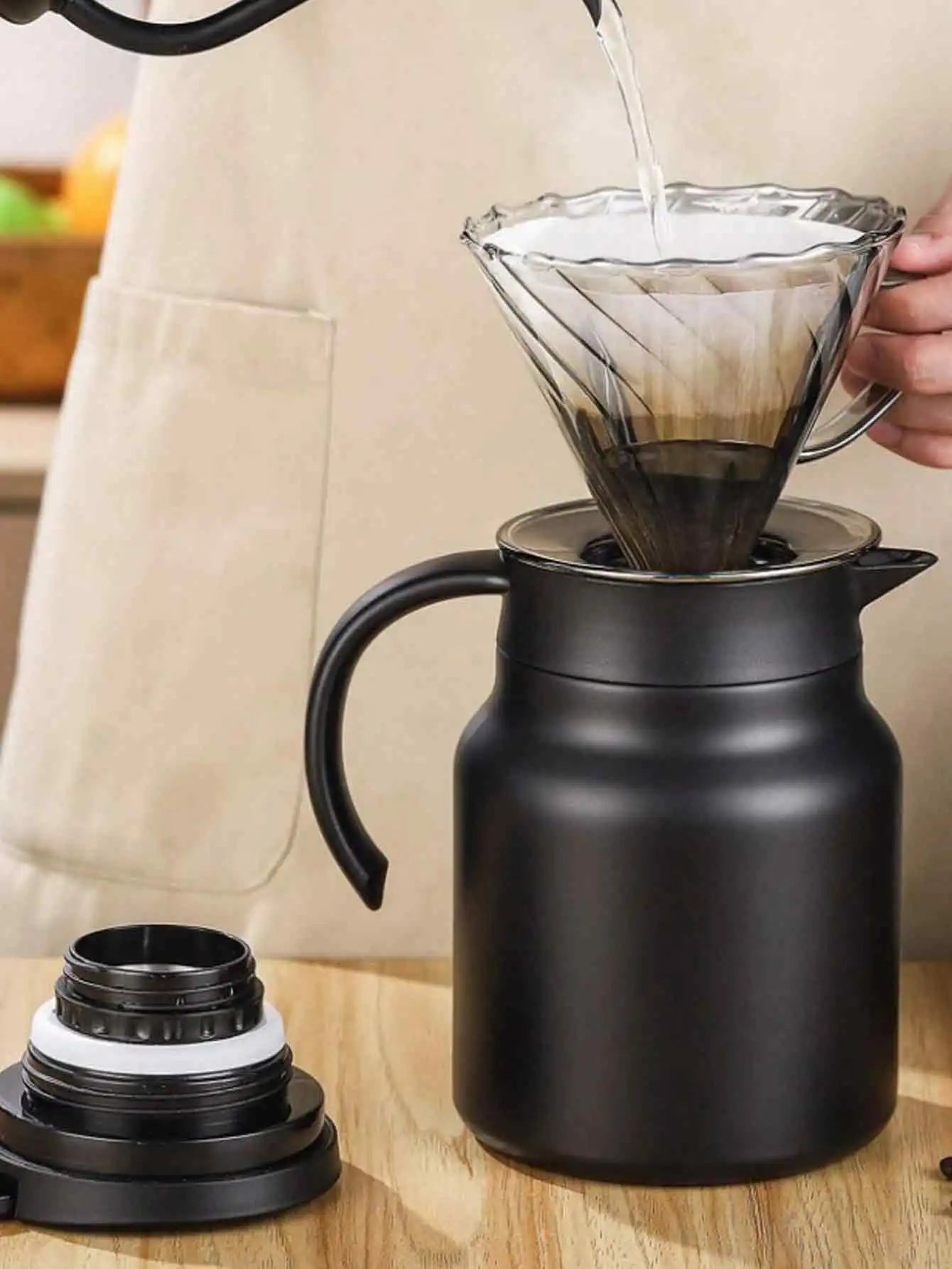 Stainless Steel Tea Kettle with Infuser - 1L Thermal Leak-Prook