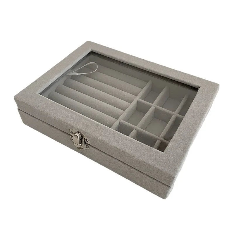 Modern Minimalist Jewelry Organizer: Portable & Dustproof Storage Box