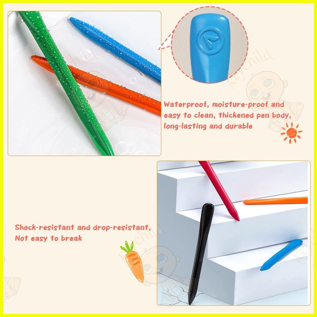 Pack of 12 Plastic Crayons with Box