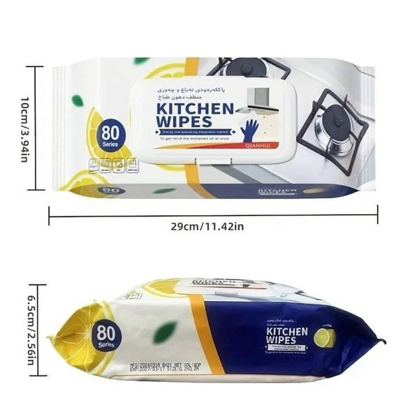 Disposable Kitchen Cleaning Wipes (PACK OF 80)