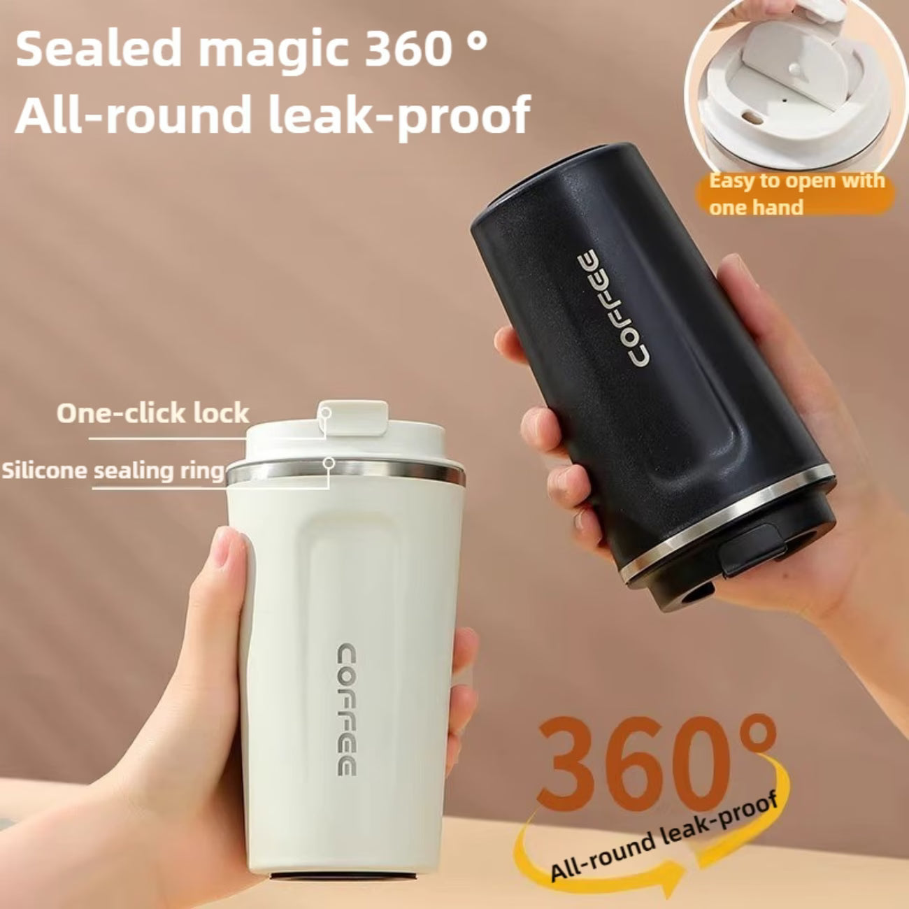 Smart Thermal Coffee Mug LED Temperature Display Insulated 510 ml