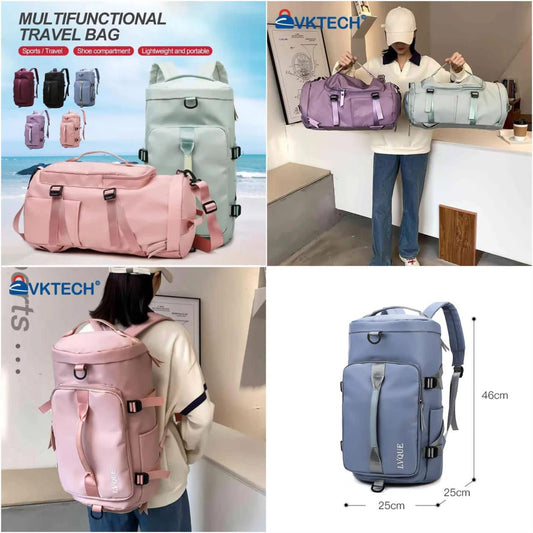 Large Sports / Travel Bag Water-Resistant College Bookbag With Shoes Compartment