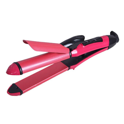 2-in-1 Ceramic Plate  Hair Straightener And Plus Hair Curler For Women