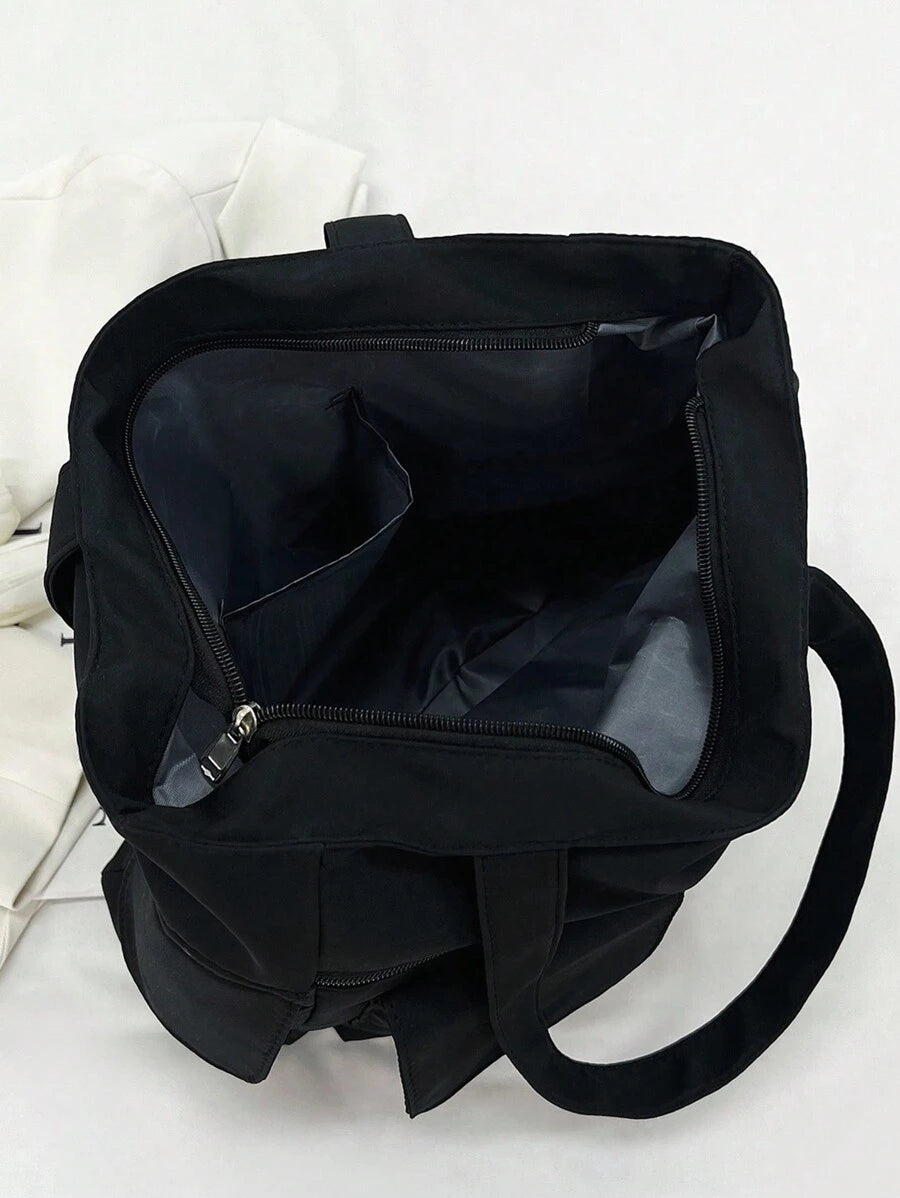 Women'S Shoulder Handbag Tote, Casual and Everyday Carry, Multi Pocket Lightweight Nylon Bag