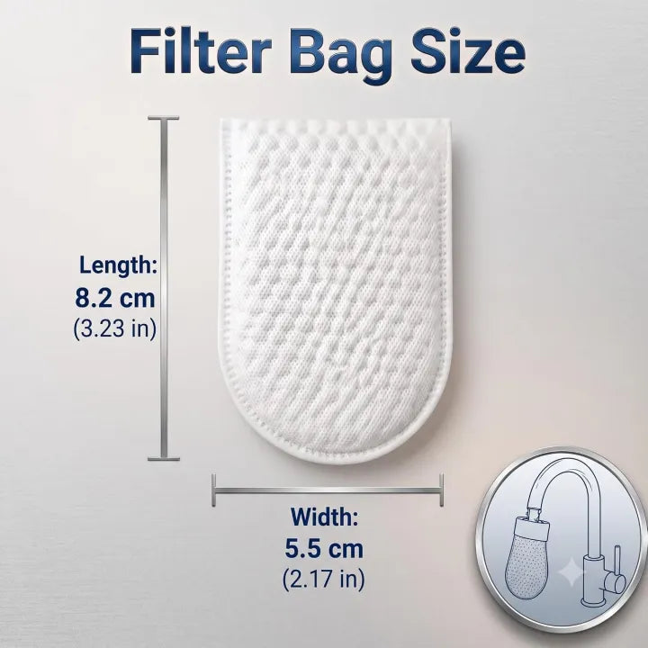Universal Tap Water Filter Reusable Cotton Faucet Filter Bags for Kitchen & Bathroom