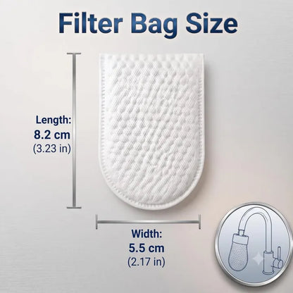 Universal Tap Water Filter Reusable Cotton Faucet Filter Bags for Kitchen & Bathroom