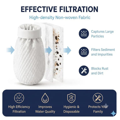 Universal Tap Water Filter Reusable Cotton Faucet Filter Bags for Kitchen & Bathroom