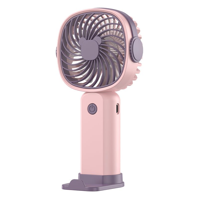 Portable USB Rechargeable Mini Fan with Phone Holder | Fast Charging Handheld Travel & Office Fan