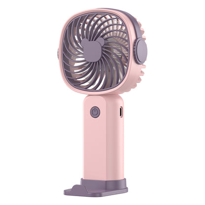 Portable USB Rechargeable Mini Fan with Phone Holder | Fast Charging Handheld Travel & Office Fan