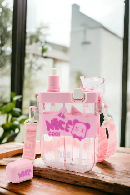 Dual Compartment Water Bottle, 600ml Capacity