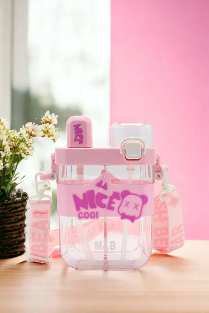 Dual Compartment Water Bottle, 600ml Capacity