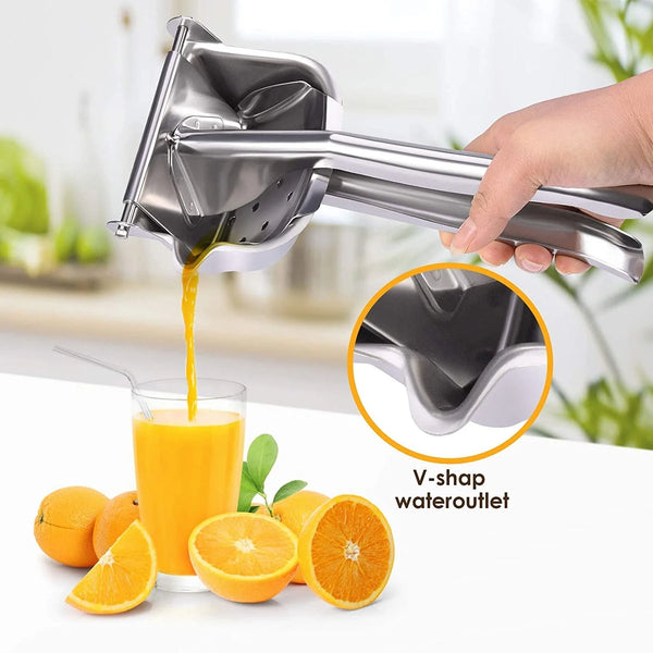 Stainless Steel Fruit Press, Stainless Steel Manual Juicer Fruit Hand Juicer, Heavy Duty Handheld Juice Extractor, Fruit Squeezer, Handheld Juicer, Fryer