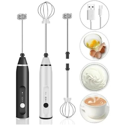 2 In 1 Rechargeable Coffee Frother & Egg Beater – USB Charging