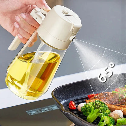 2 In 1 Glass Oil Spray Dispenser 450 ML