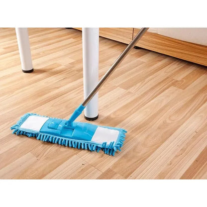 Effortless Extendable Microfiber Flat Mop for Lazy Cleaning on Tiles & Hardwood
