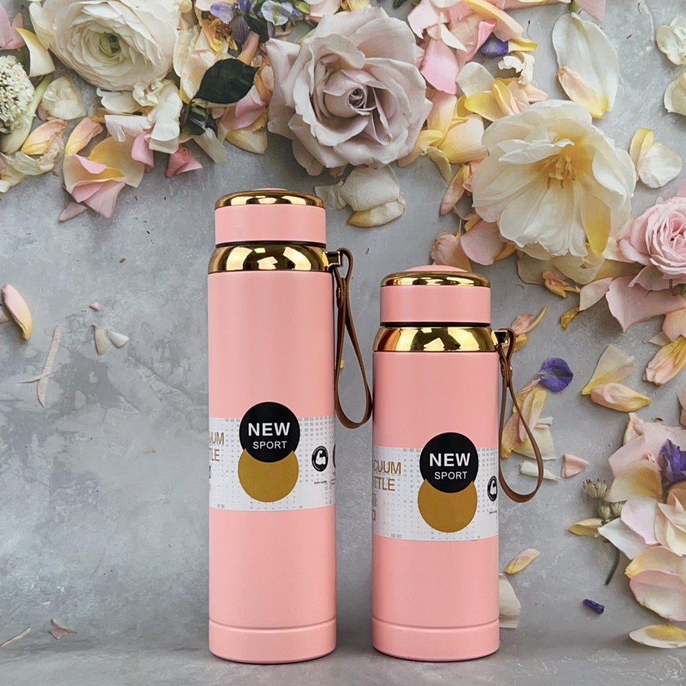 1000ml Vacuum Flask Water Bottle 316 Stainless Steel Rose Gold Lid