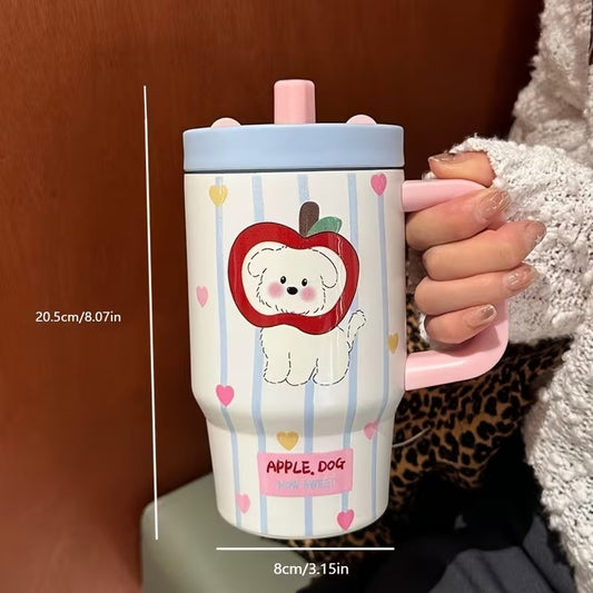 Tumbler, Reusable Insulated Travel Cup with Lid, Stylish Drinking Tumbler for Water, Juice, Coffee & Cold Beverages, Portable Drinkware for Home, Office & Travel