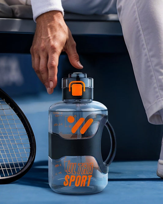 2000ML Plastic Sports Bottle High Quality Direct Drink + Sipper