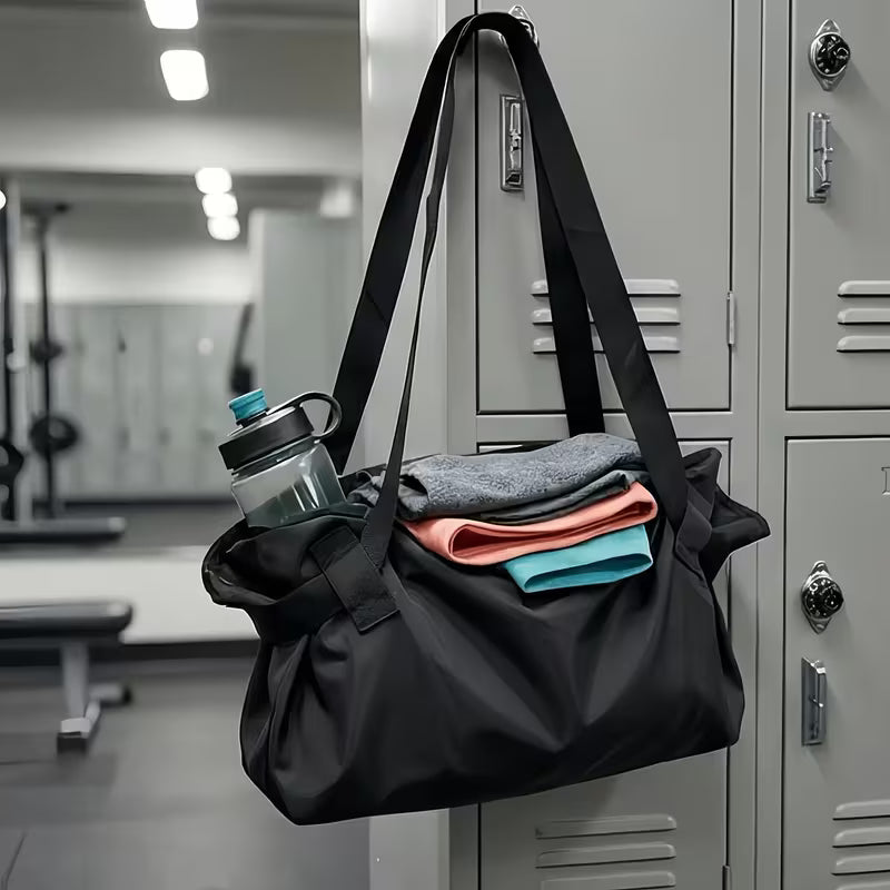 Lay-Flat Travel Camping Foldable Drawstring Tote Bag Expandable Jumbo Travel Luggage Bag + Matt