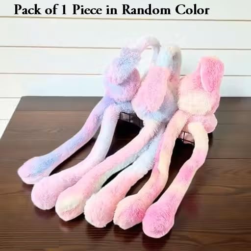 Twish Accessories Pack of 1 Random Color Cute Rabbit Ear Moving Earmuffs for Kids